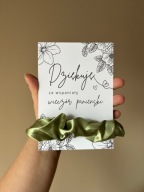 Podziękowanie podziękowania wieczór panieński frotka scrunchie gumka włosów