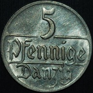 5 Fenigów 1923 WMG - około menniczy egzemplarz - ORYGINAŁ