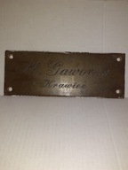 IIRP KRAWIEC PRZEDWOJENNA TABLICZKA Z DRZWI ZAKŁADU KRAWIECKIEGO "GAWOREK"