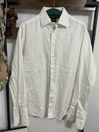 1 Sand Xo biała imprezowa dyskretna jodełka mankiety na spinki rozmiar XL