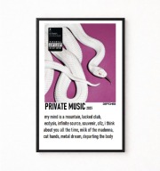 Plakat A4 z ramką DEFTONES "PRIVATE MUSIC" PURPLE 21x29,7cm