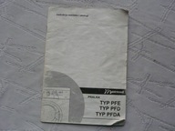 PRALKA TYP PFE PFD PFDA INSTRUKCJA OBSŁUGI