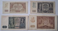 Zestaw Banknotów Generalna Gubernia 10 20 50 100 zł 1940 - 1941