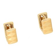 87078 Kolczyki stal chirurgiczna 316L pozłacane 18k mat połysk