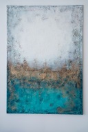 Obraz strukturalny, akrylowy "Horyzont" na podobraziu, 70x100cm