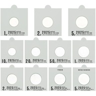 Naklejki na holdery - monety obiegowe + 5 zł 2025