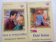 Gra o wszystko Debra Lee Brown + Dar losu A Broadrick Harlequin 2 książki