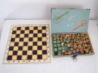 STARA ZABAWKA RĘCZNIE WYKONANA WARCABY