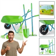 ZESTAW NARZĘDZI OGRODOWYCH DLA DZIECI 6EL. TACZKA 3+ NOWY STREND PRO