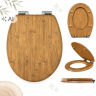DESKA SEDESOWA MDF DREWNO OZDOBNA SOLIDNA WOLNOOPADAJĄCA UNIWERSALNA BAMBOO