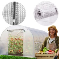 TUNEL FOLIOWY OGRODOWY SZKLARNIA FOLIAK MOCNY WIELOSEZONOWY GRUBA FOLIA UV