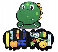 KSIĄŻECZKA Z ZADANIAMI MONTESSORI DLA DZIECI DINOBOOK ZABAWKA.(a1)