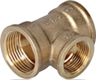 Trójnik redukcyjny mosiężny 1"x3/4"x1" żółty