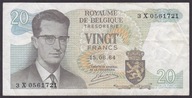 BELGIA 20 Francs 1964 P.138