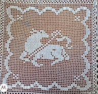 Serwetka .szydełk.na obręczy met.50 x 50 cm