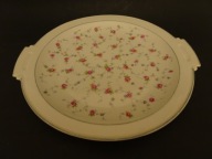 Tielsch Wałbrzych, taca porcelanowa, różany motyw, porcelana PRL