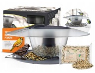 NOWOCZESNY KARMNIK DLA PTAKÓW Z ZIARNEM 1KG BIRDYFEED ROUND WYTRZYMAŁY