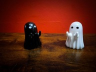 Figurka duszek gotycka dekoracja | śmieszny ghost | dark humor | 8 cm