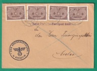 GG, Rzeszów, Deutsche Dienstpost Ostenstempel, znaczki urzędowe