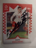 Karta topps autograf Polska Kacper Kozłowski PZPN
