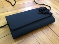 TOREBKA damska WIECZOROWA wizytowa satynowa z różą