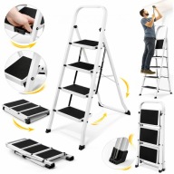 DRABINA DRABINKA DOMOWA 4STOPNIOWA STALOWA SCHODKI PODEST 150KG UNIWERSALNA