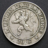 Belgia 20 centimes 1861 - król Leopold I Koburg