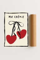 Plakat bez ramy 21x30 cm Ma Cherie – elegancka dekoracja wnętrza