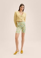 M A N G O bikerki szorty kolarki krótkie spodenki wzór kwiaty kwiatki róże