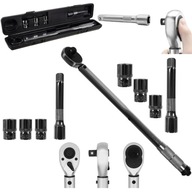 KLUCZ DYNAMOMETRYCZNY 1/2 28-210NM Z BLOKADĄ DO KÓŁ +3 NASADKI 17 19 21MM