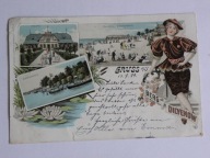 Dziwnów Dievenow k / Szczecin litografia secesja 1899