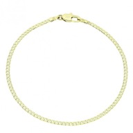 84343 BRANSOLETKA 14K POZŁACANA 18 CM 2 MM splot pancerka