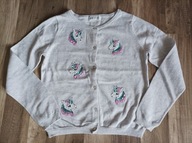 Sweter JEDNOROŻCE cekiny H&M 134/140