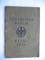 DEUTSCHES REICH-RZESZA NIEMIECKA przedwojenny PASZPORT