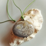 Wisior z naturalnym agatem kwiatowym