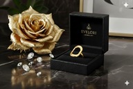 Pierścionek złoty unisex stal nierdzewna regulowany luksusowy