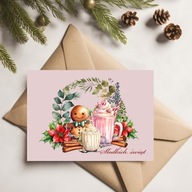 Kartka Świąteczna Bożonarodzeniowa – Boże Narodzenie – 'Słodkich Świąt'