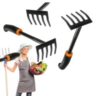 MAŁE GRABKI OGRODOWE METALOWE OGRODNICZE DO SPULCHNIANIA DO RABAT 9CM