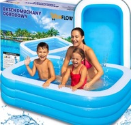 BASEN OGRODOWY DMUCHANY DUŻY RODZINNY PROSTOKĄTNY DO OGRODU XXL 185 x 130cm