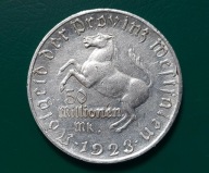 50 Milionen Mark,1923, Westfalia, Niemcy ,moneta zastępcza