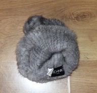 OCHNIK futro z NORek norki futerko czapka szara
