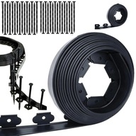OBRZEŻE TRAWNIKOWE OGRODOWE CZARNE PLASTIKOWE 40x50x20m + 30 KOŁKÓW GRATIS