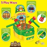 VATOS Hammer Toy, miniaturowa elektroniczna gra zręcznościowa z 2 młotkami
