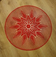 Serwetka szydełkowa szydełko rękodzieło 73 cm