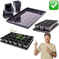 DONICZKI PLASTIKOWE DO ROZSAD BALKONOWE 0,5 L 15 SZT + TACKA | GARDENPLUS+