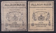 Oświęcim, JAKOB HABERFELD,ALLASH RUSSE, ETYKIETA, ALKOHOL