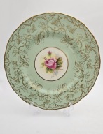 Royal Worcester Patera Talerz Różowa Róża Złocenia Anglia Vintage 27cm