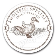 Naklejki na słoiki przetwory 24sz 5x5cm kaczka