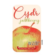 CYDR etykiety / naklejki na butelki - 12 sztuk