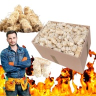 ROZPAŁKA PODPAŁKA DO KOMINKA PIECA GRILA WEŁNA DRZEWNA OGNISKO ECO 2KG DOM